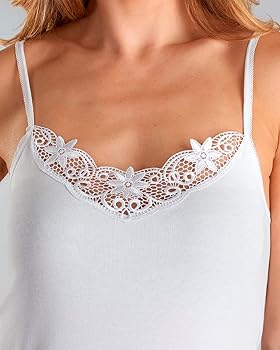 トップス the virgins french embroidery camisole トップス the virgins french embroidery camisole HANRO
